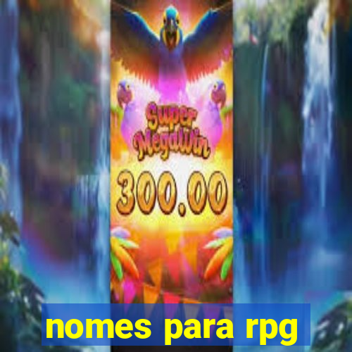 nomes para rpg